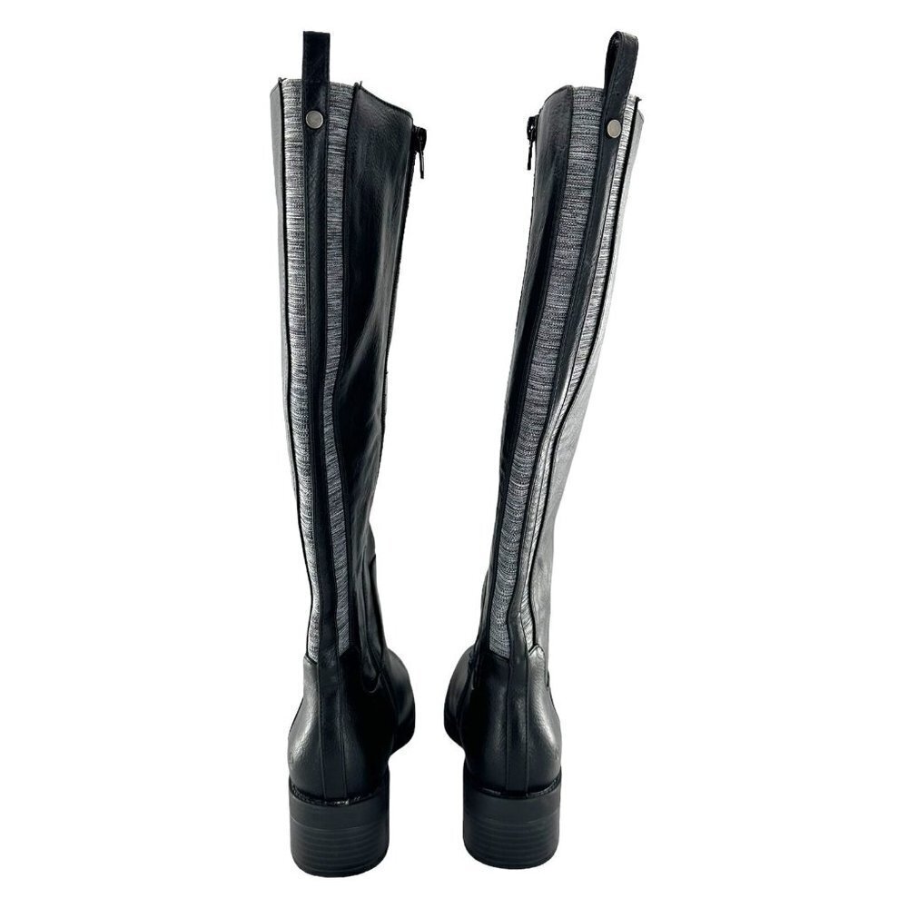 NEW Life Stride Black Faux Leather Low Heel Riding Boots Size 5.5 - Picture 5 of 8